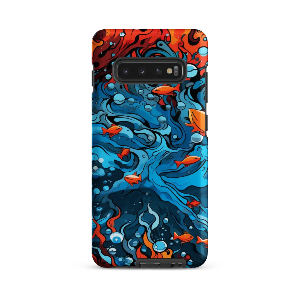Fluid Harmony: Ocean and Flames