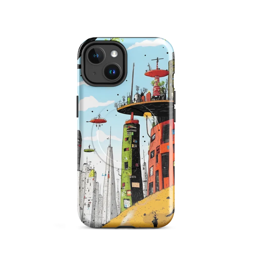 Futuristic Urban Dreamscape | Phone Case |  14 | MagSafe® Tough Case | Glossy
