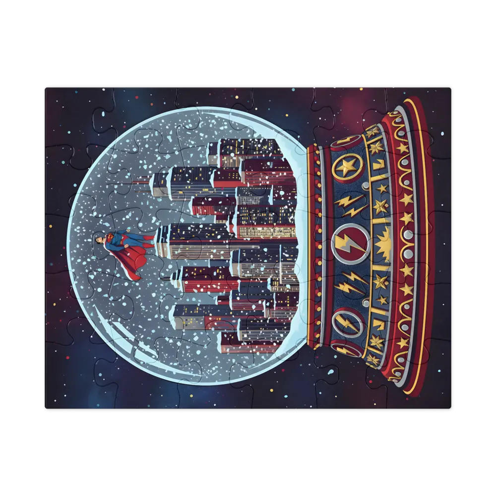 Hero in a Snow Globe 
 Jigsaw Puzzle in Tin Box
