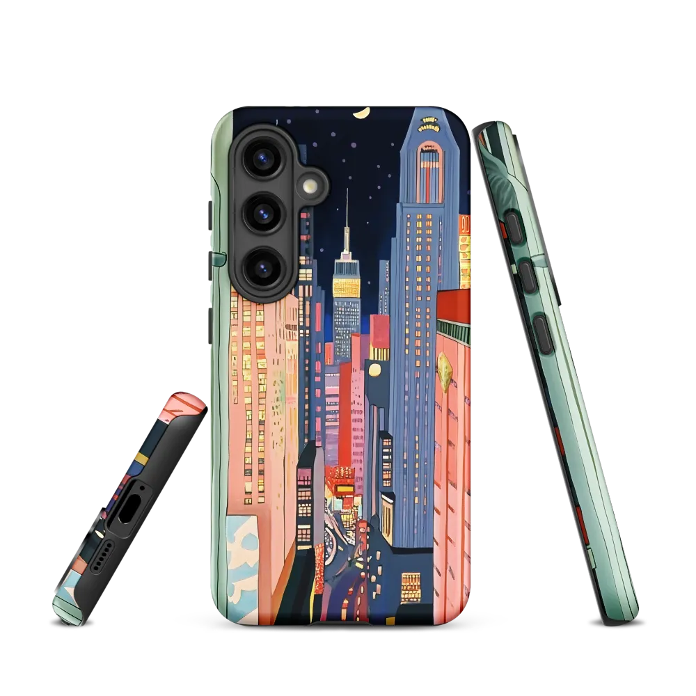 Urban Dreamscape: A Pop Art Night | Phone Case |  S24 | Tough Case | Matte
