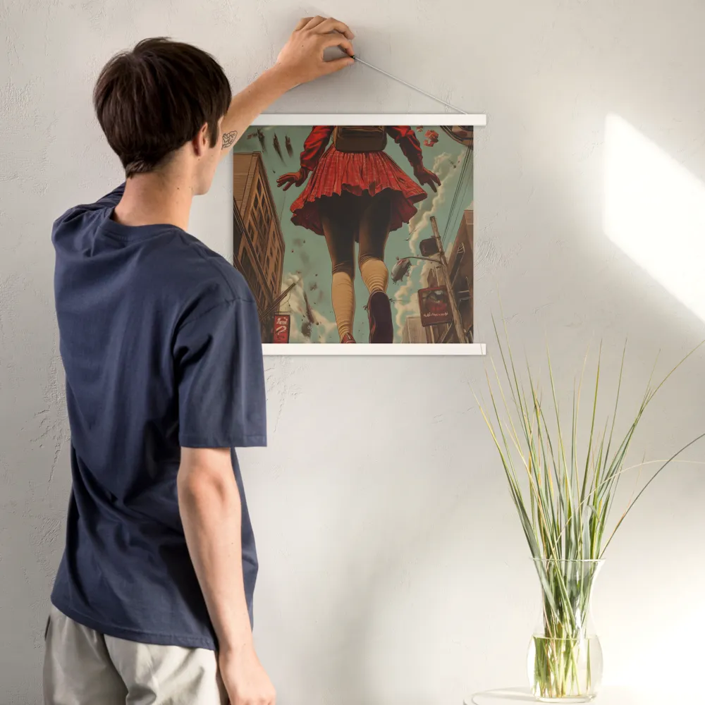 Flight of the Urban Dreamer | Poster With White Wood Hanger | 18″×18″
