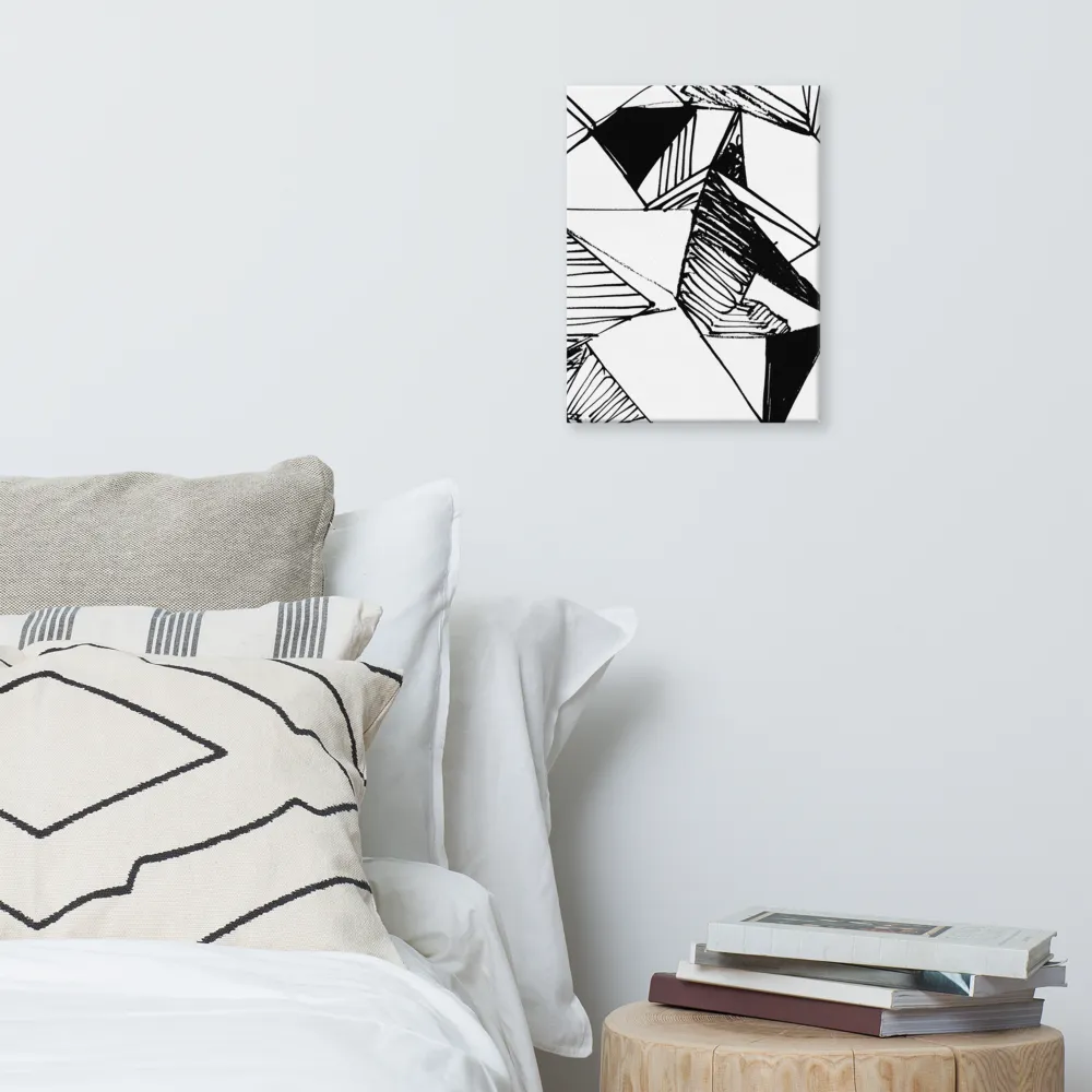 Dynamic Geometry in Ink | Canvas | 12″×16″