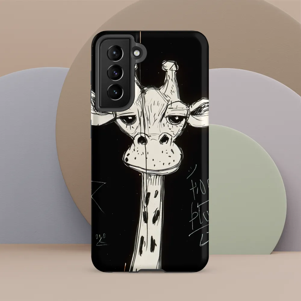 Whimsical Giraffe in Ink