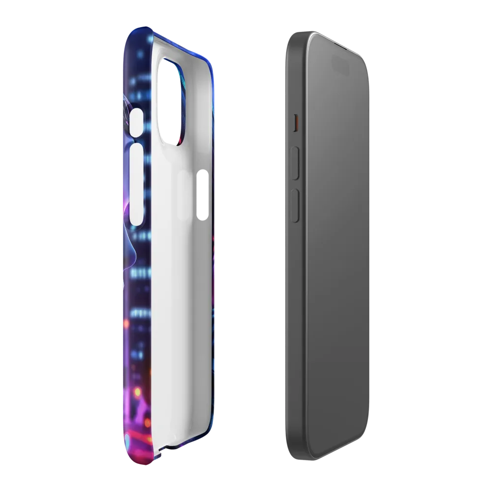 Neon Dreams: A Cyborg's Mystique | Phone Case |  15 | Snap Case | Glossy