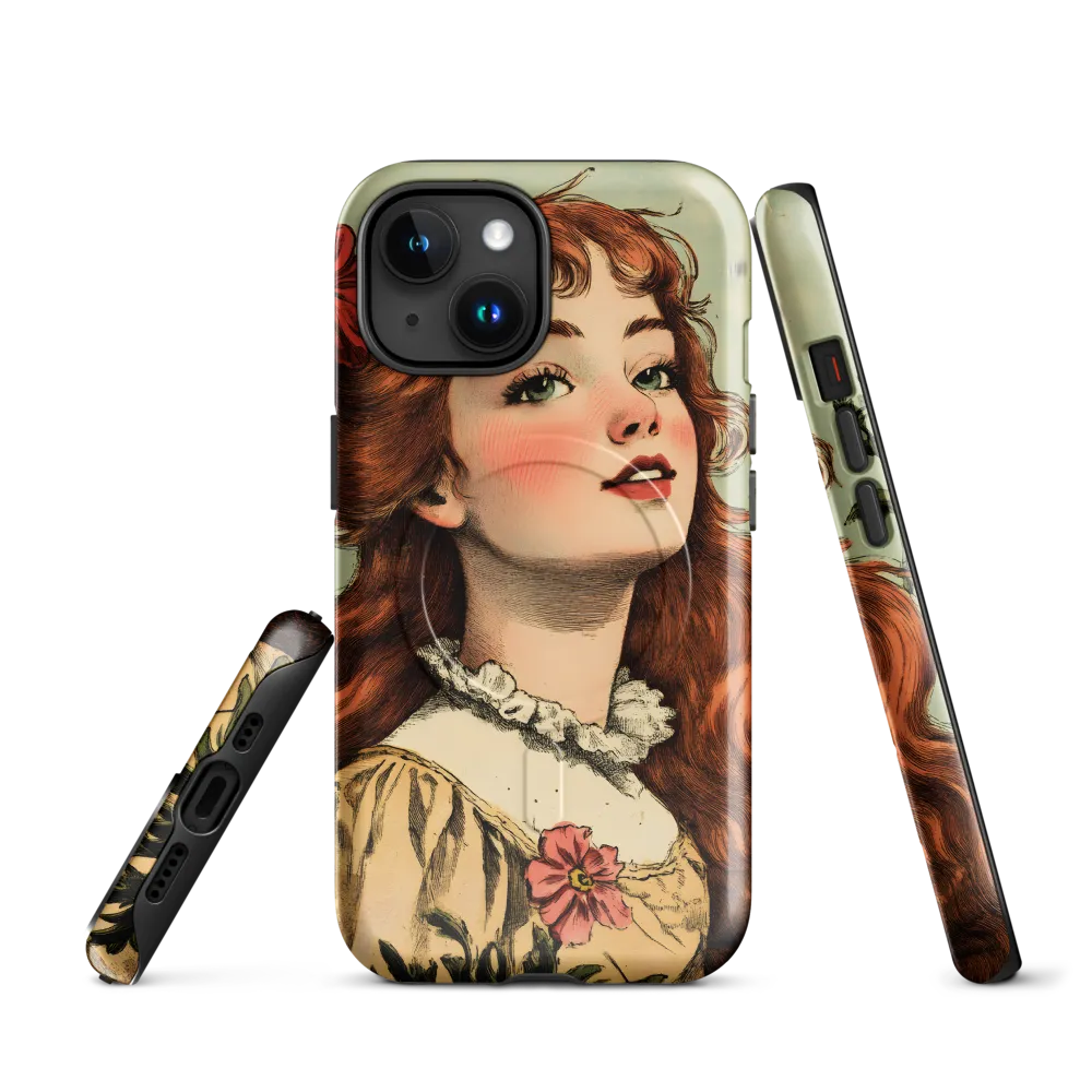 Whimsical Portrait of a Flower-Adorned Girl