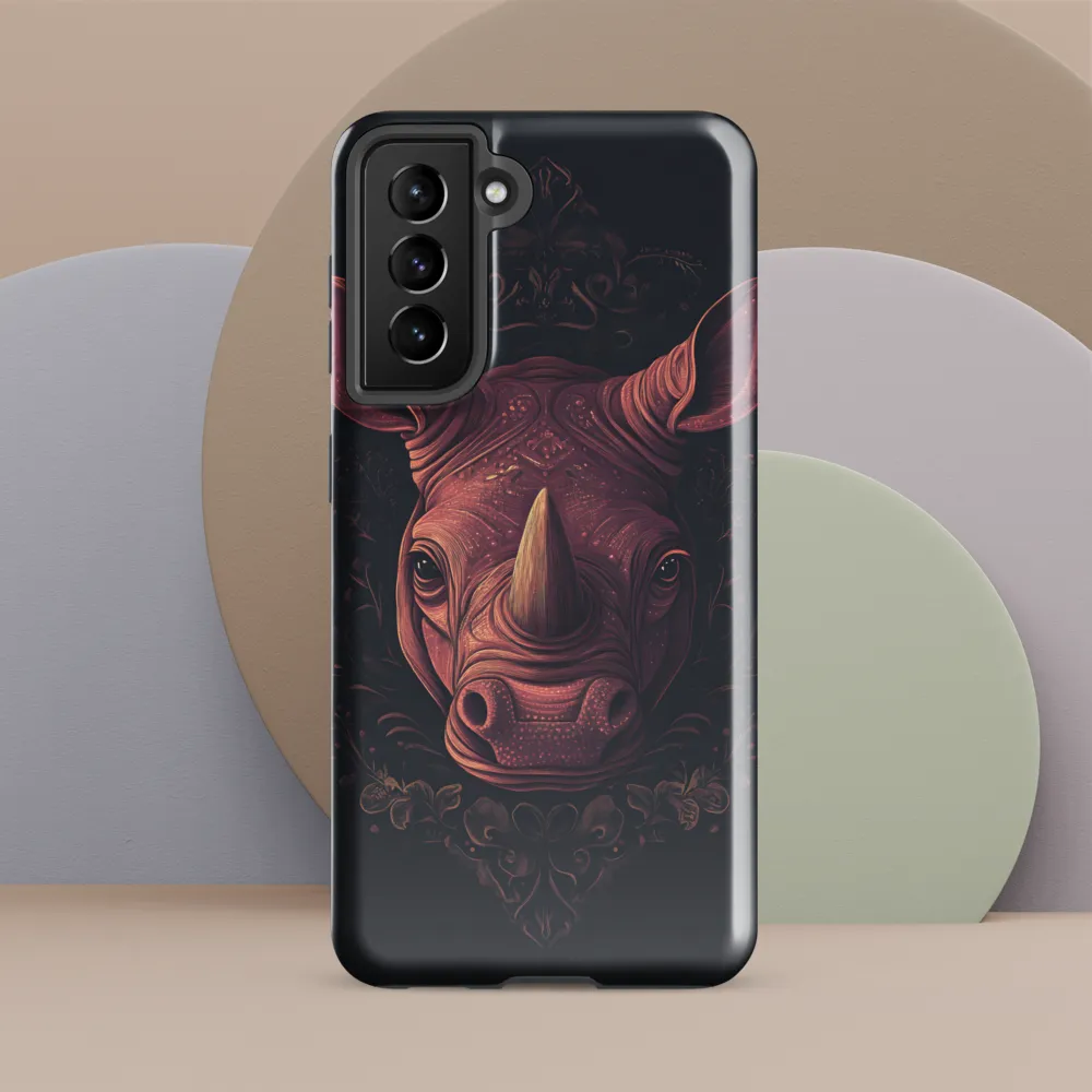 Regal Rhinoceros | Phone Case |  S21 FE | Tough Case | Glossy