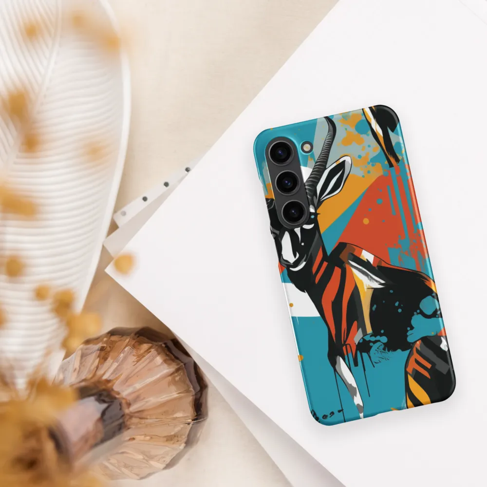 Dynamic Antelope in Vivid Abstract