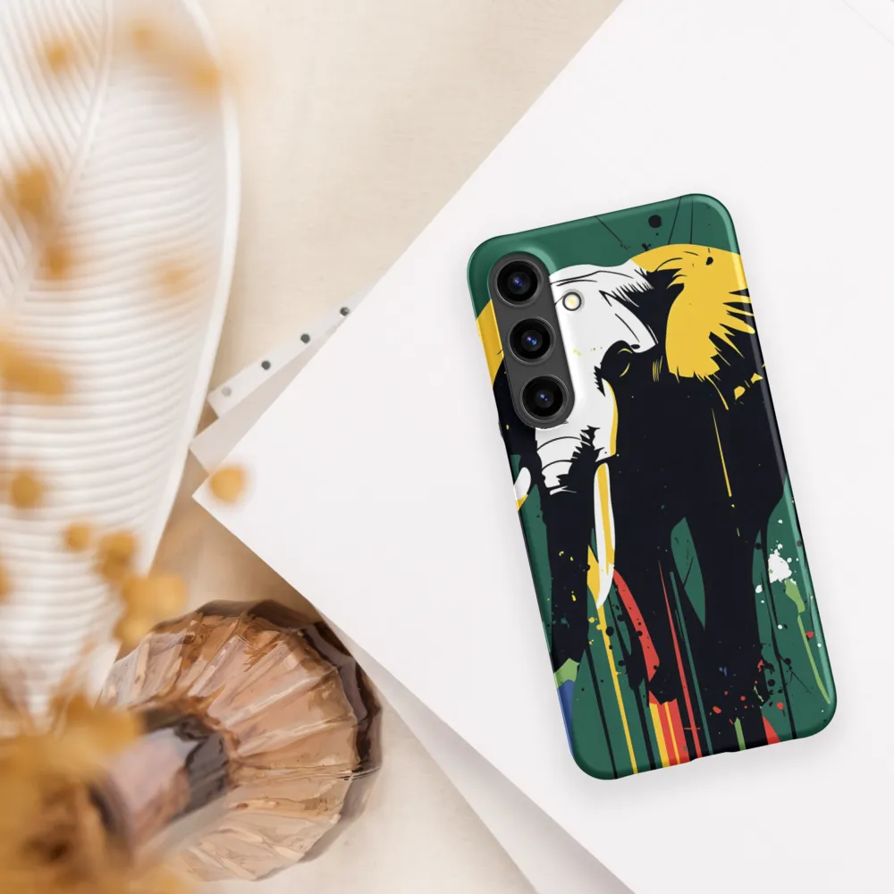 Majestic Minimalism: The Colorful Elephant