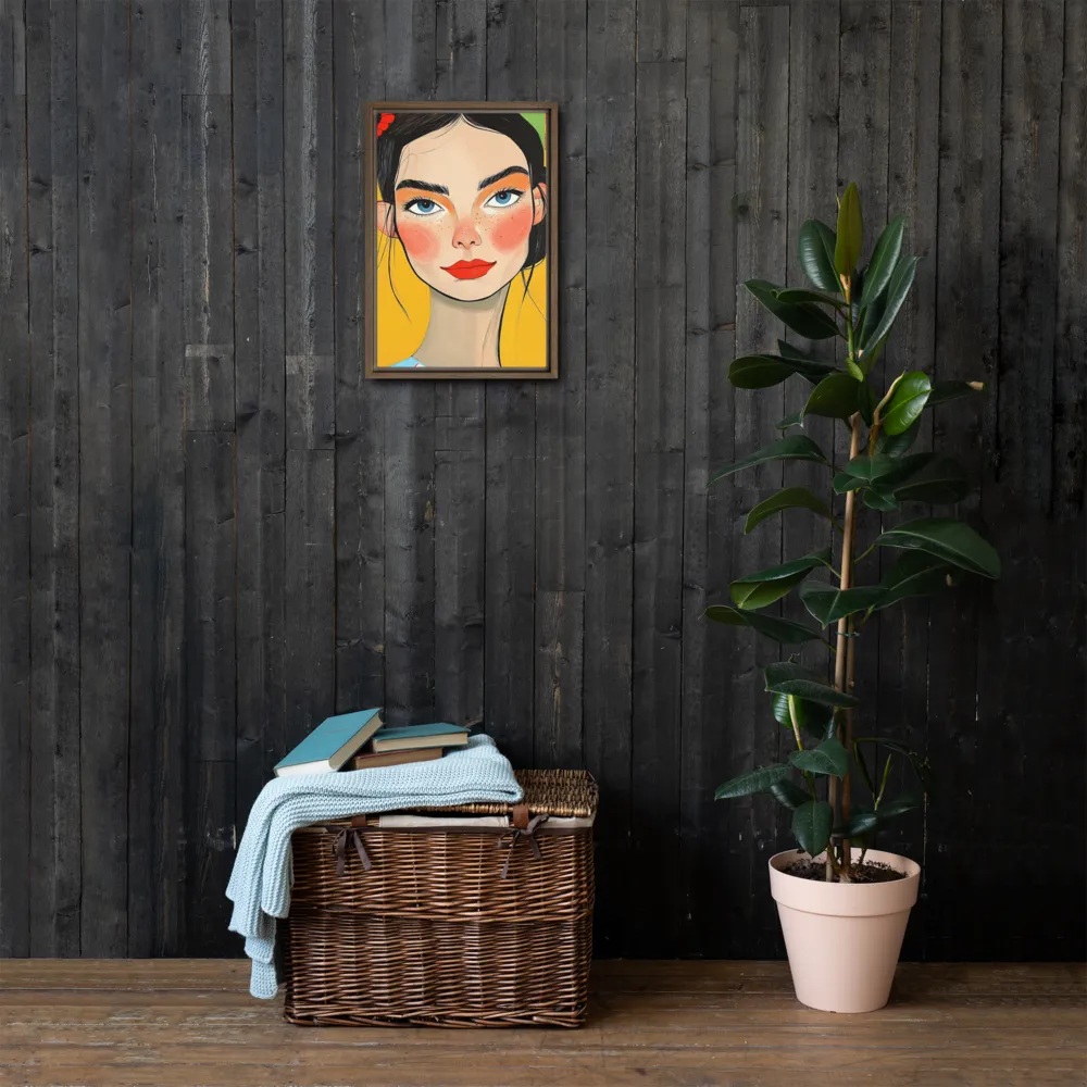 Joyful Radiance | Canvas with Brown Frame | 12″×18″
