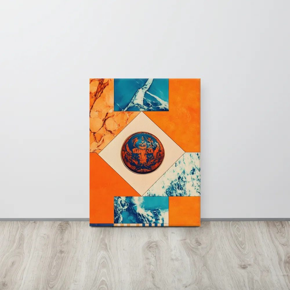 Harmonious Encounters: Abstract Geometry | Canvas | 18″×24″