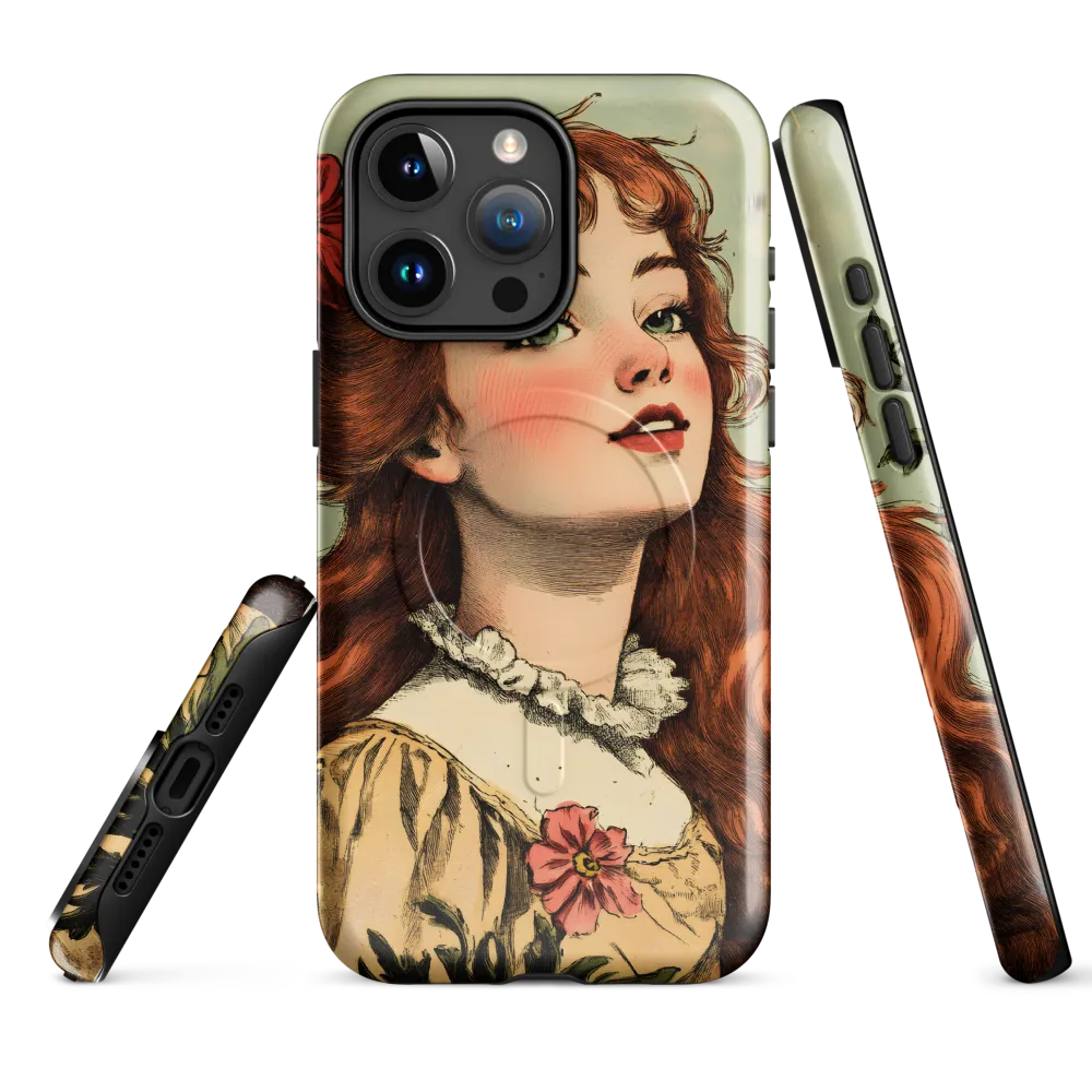 Whimsical Portrait of a Flower-Adorned Girl