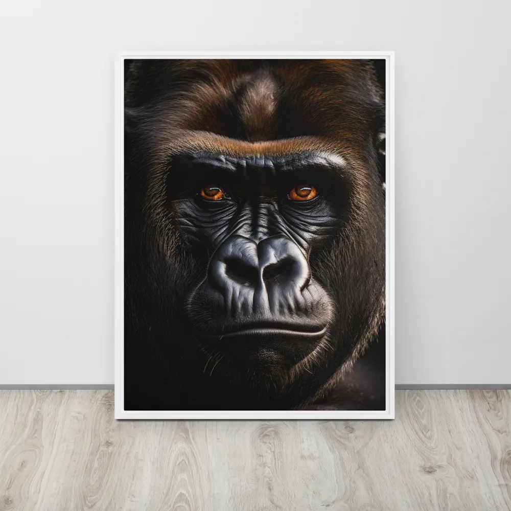 Majestic Gaze | Canvas with White Frame | 24″×32″