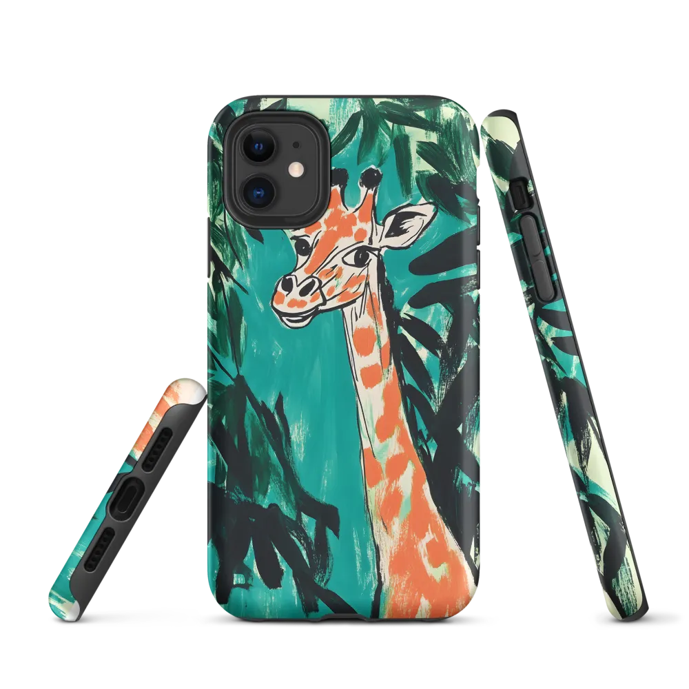 Curious Giraffe in Lush Greenery | Phone Case |  11 | Tough Case | Matte