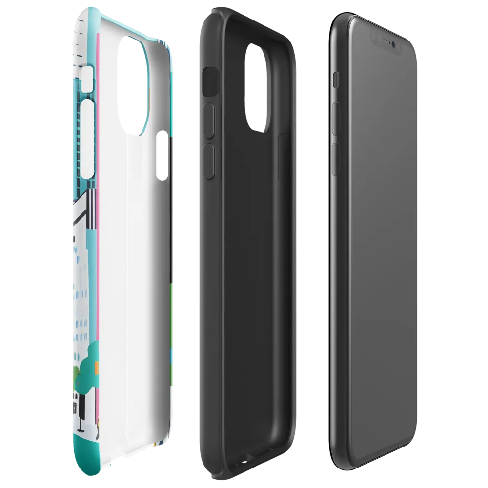 Urban Symphony: A Modern Cityscape | Phone Case |  11 Pro Max | Tough Case | Glossy