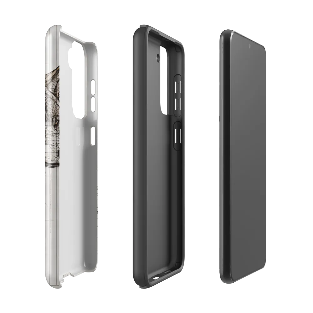 Geometric Harmony: The Essence of Wolves | Phone Case |  S21 | Tough Case | Glossy