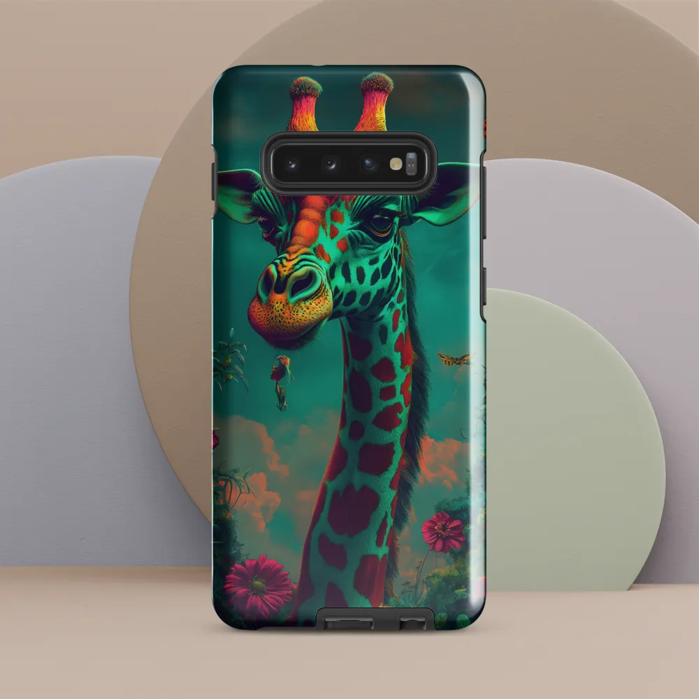 Whimsical Giraffe Among Blossoms | Phone Case |  S10 Plus | Tough Case | Glossy