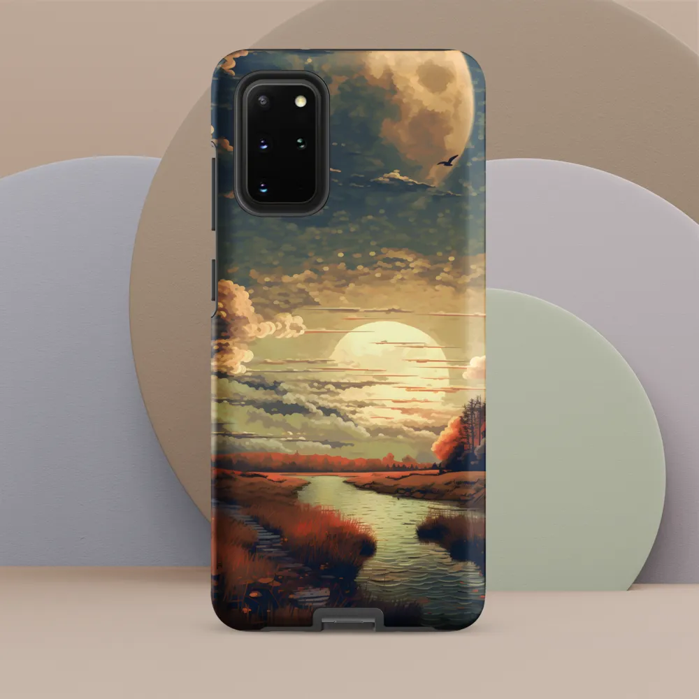 Whispers of Dusk: A Tranquil River Landscape