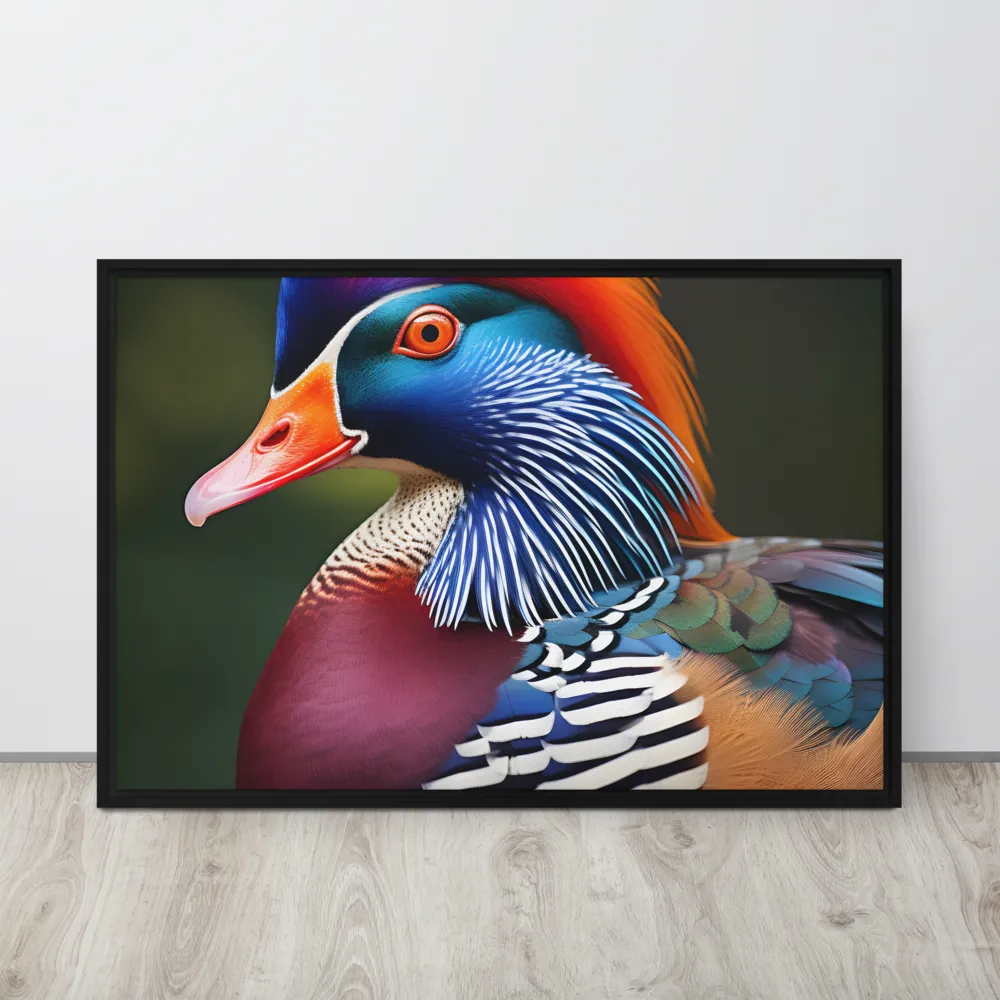 The Majestic Mandarin | Canvas with Black Frame | 24″×36″