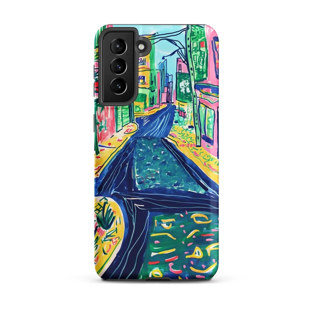 Dreamy Street in Vibrant Hues