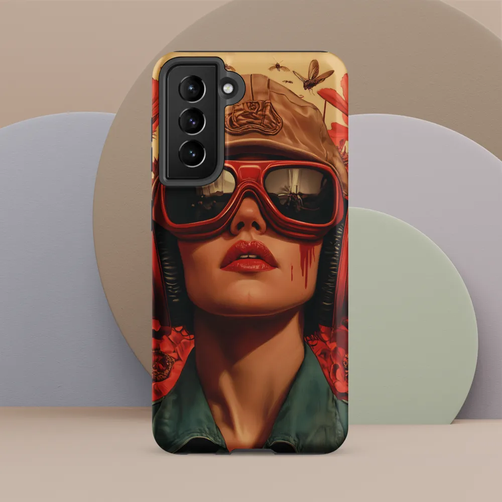 Defiant Portrait in a Floral Realm | Phone Case |  S21 FE | Tough Case | Matte