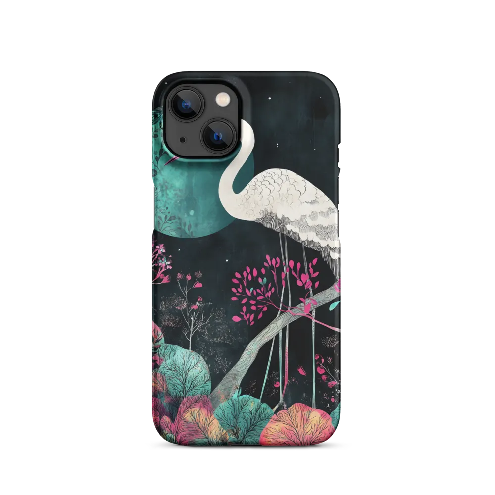 Ethereal Presence: Heron in a Floral Dreamscape