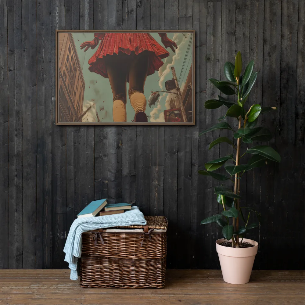 Flight of the Urban Dreamer | Canvas with Brown Frame | 24″×36″