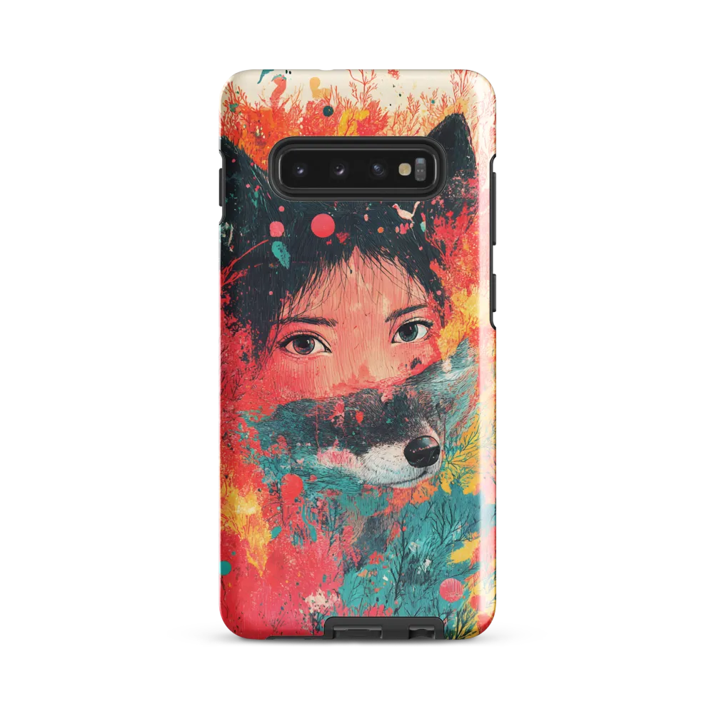 Harmony of Spirit: Girl and Wolf | Phone Case |  S10 Plus | Tough Case | Glossy