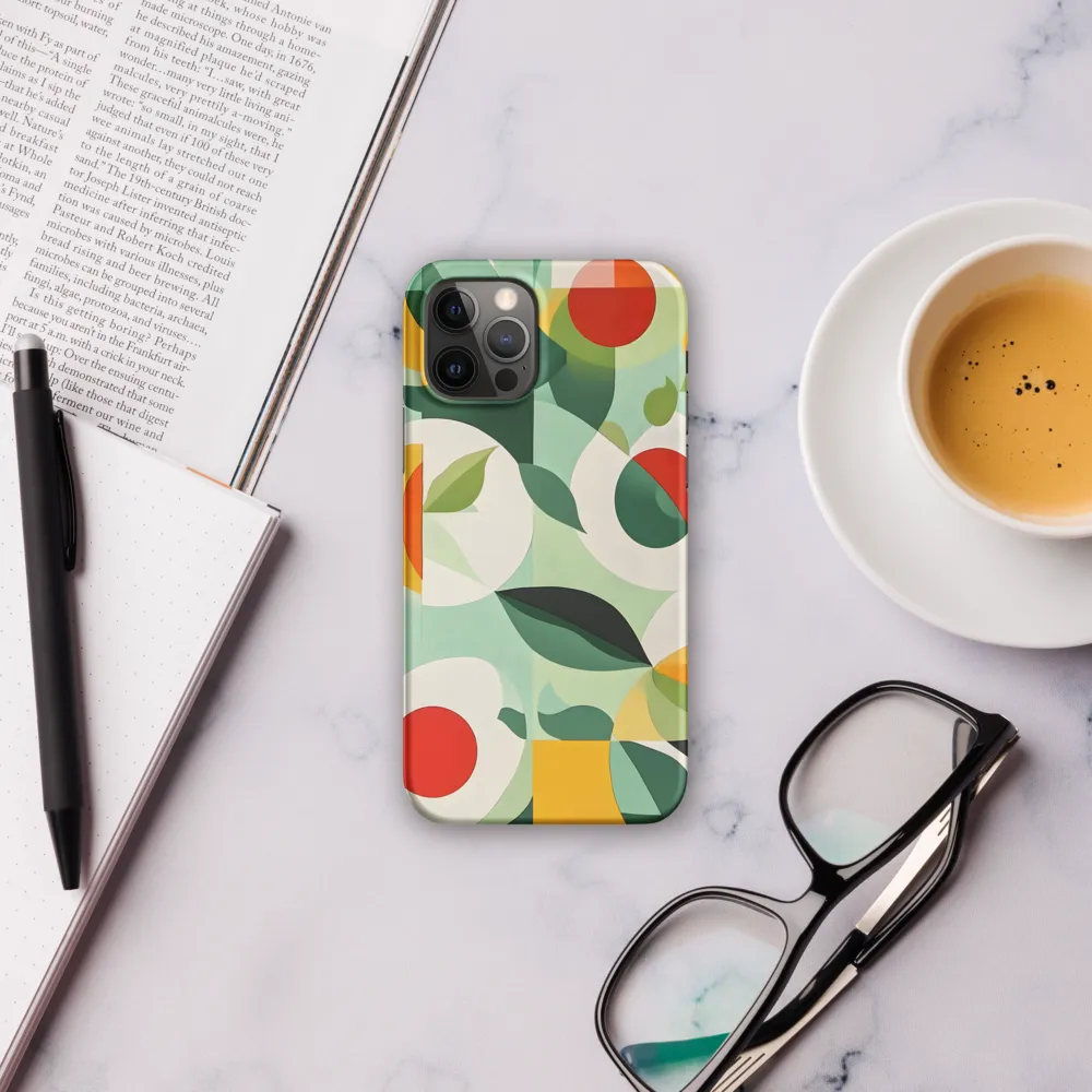 Harmony in Shapes: A Playful Abstract Design | Phone Case |  12 Pro | Snap Case | Matte