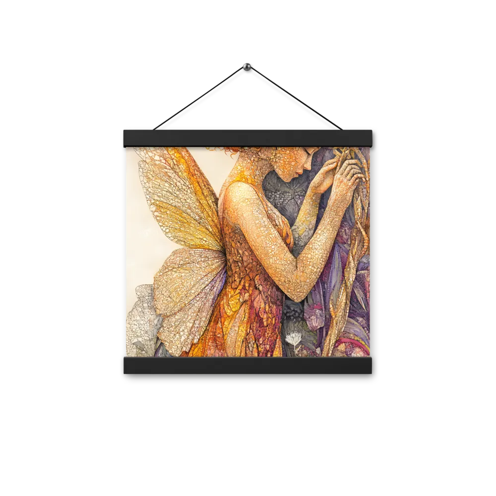 Whispers of the Frosted Meadow | Poster With Black Wood Hanger | 12″×12″