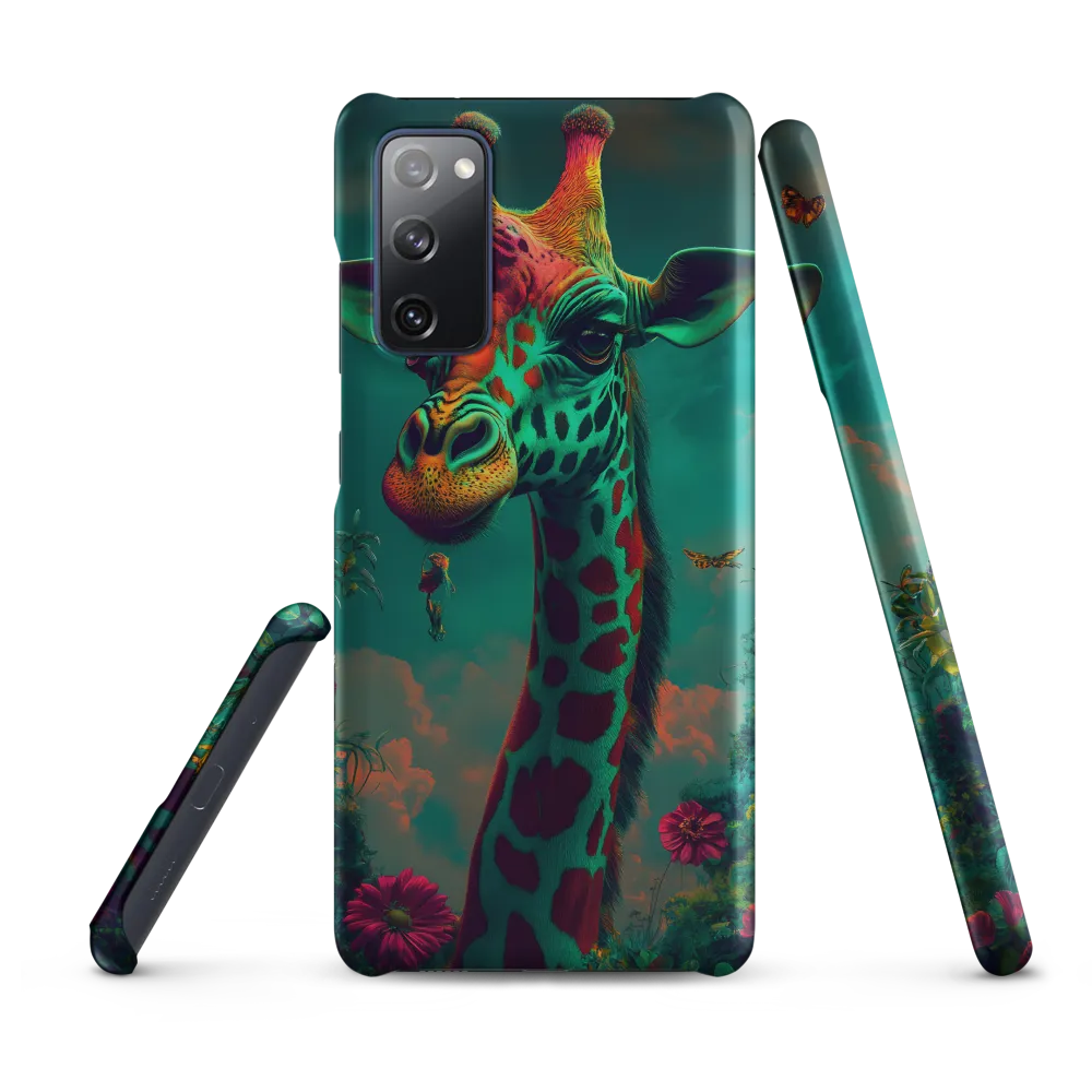 Whimsical Giraffe Among Blossoms