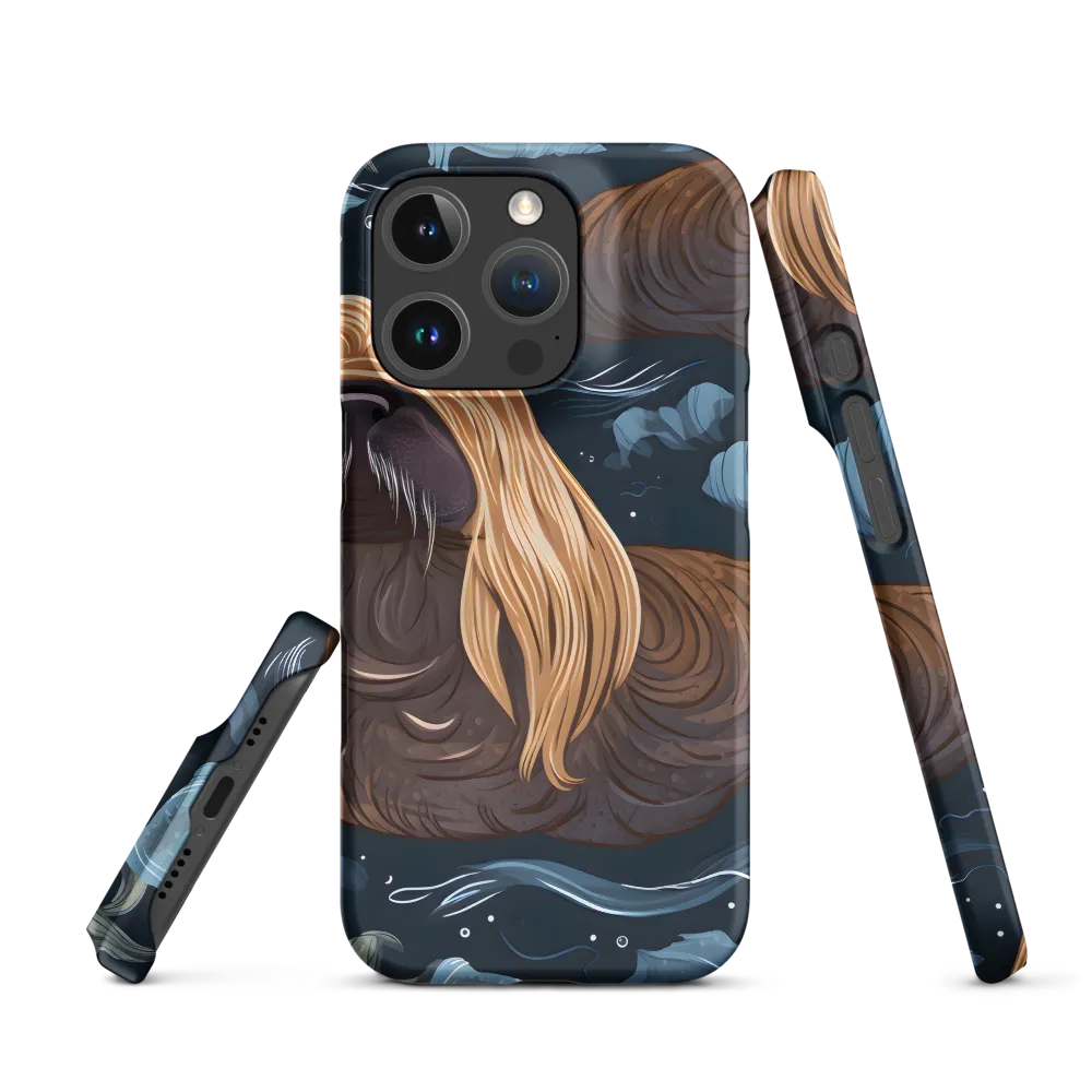 Whimsical Walruses in Deep Blue