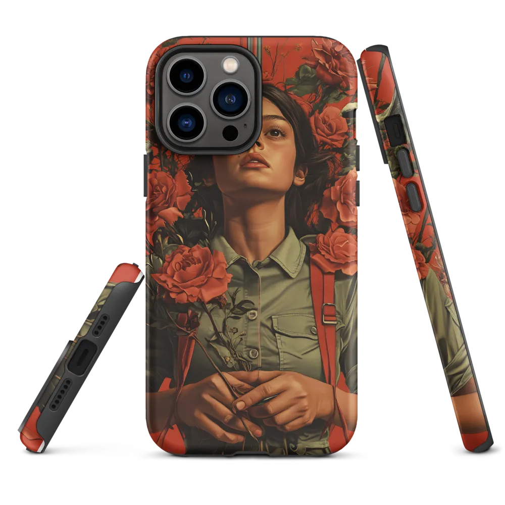 Harmony and Strength: A Portrait Among Roses