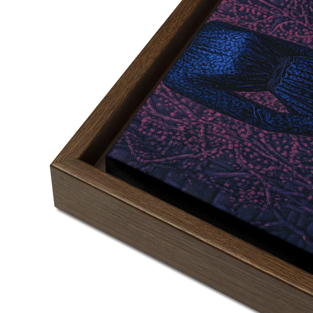 Veil of Enigma | Canvas with Brown Frame | 12″×12″
