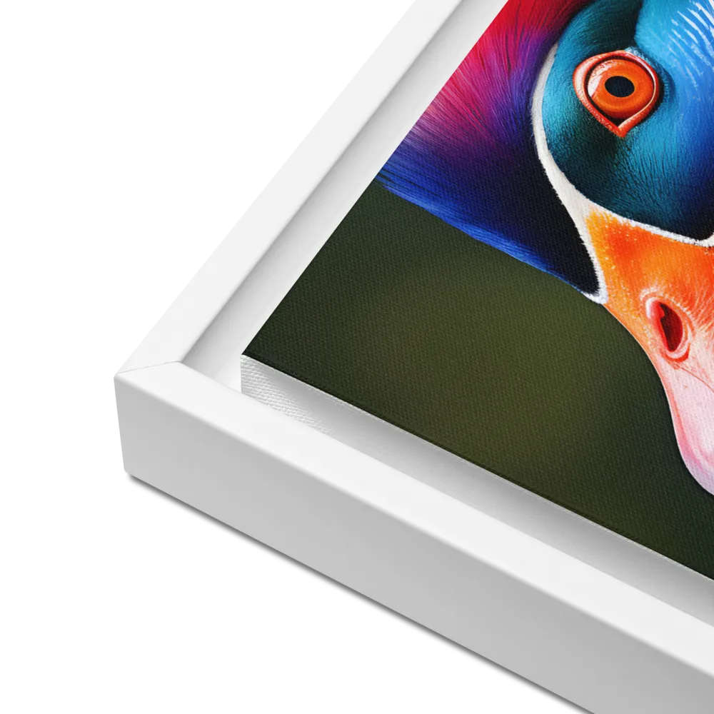 The Majestic Mandarin | Canvas with White Frame | 16″×20″