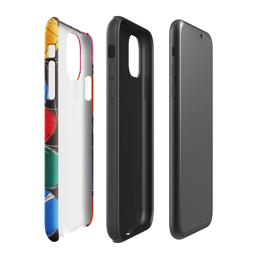 Colorful Circles in Abstract Harmony | Phone Case |  11 | Tough Case | Glossy