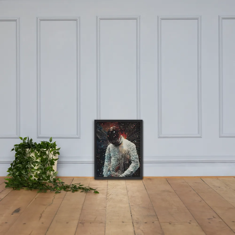 Ethereal Astronaut: A Journey Through the Cosmos | Poster with Black Frame | 16″×20″