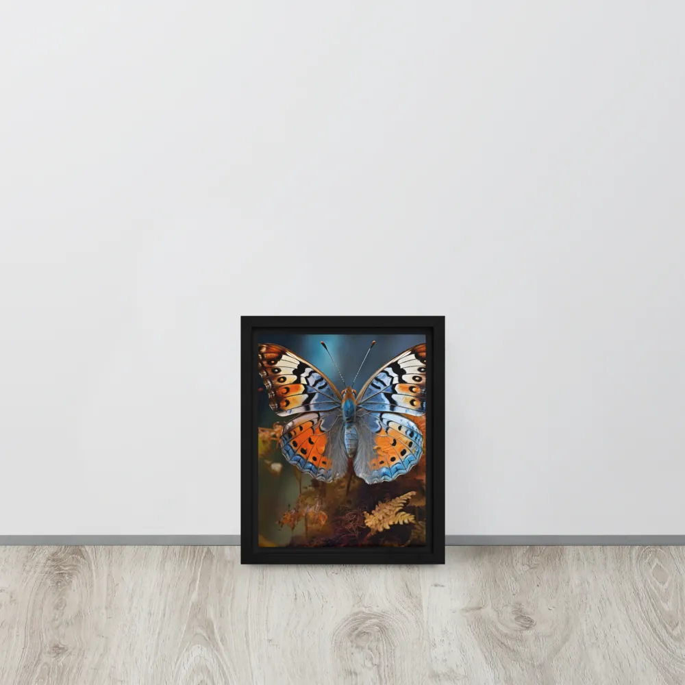 Harmony in Color: The Butterfly | Canvas with Black Frame | 8″×10″