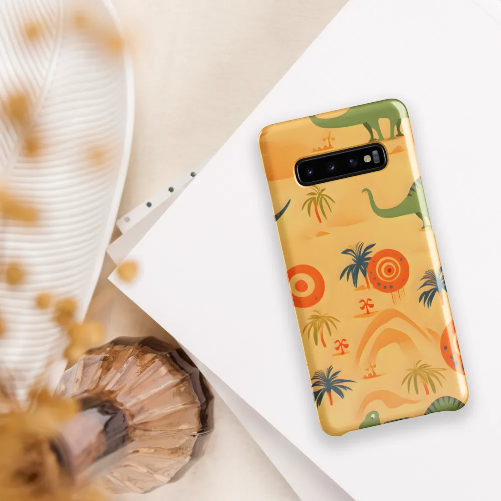 Dinosauria Delight: A Colorful Prehistoric Adventure | Phone Case |  S10 Plus | Snap Case | Glossy