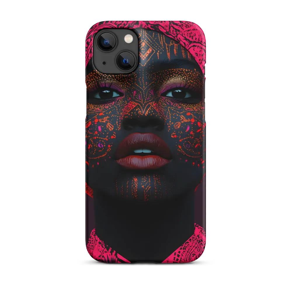 Neon Adornments: A Portrait of Cultural Expression | Phone Case |  14 Plus | Snap Case | Matte