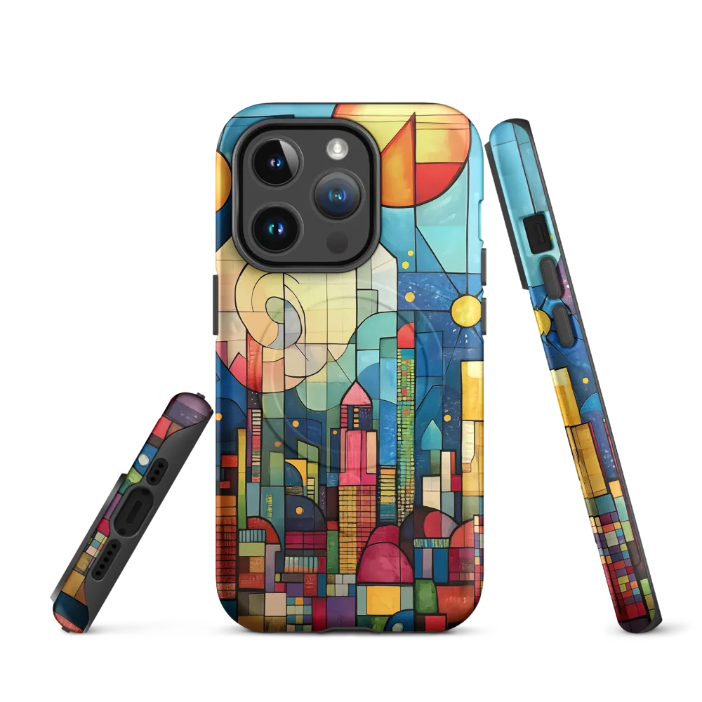 Geometric Harmony: A Vibrant Cityscape