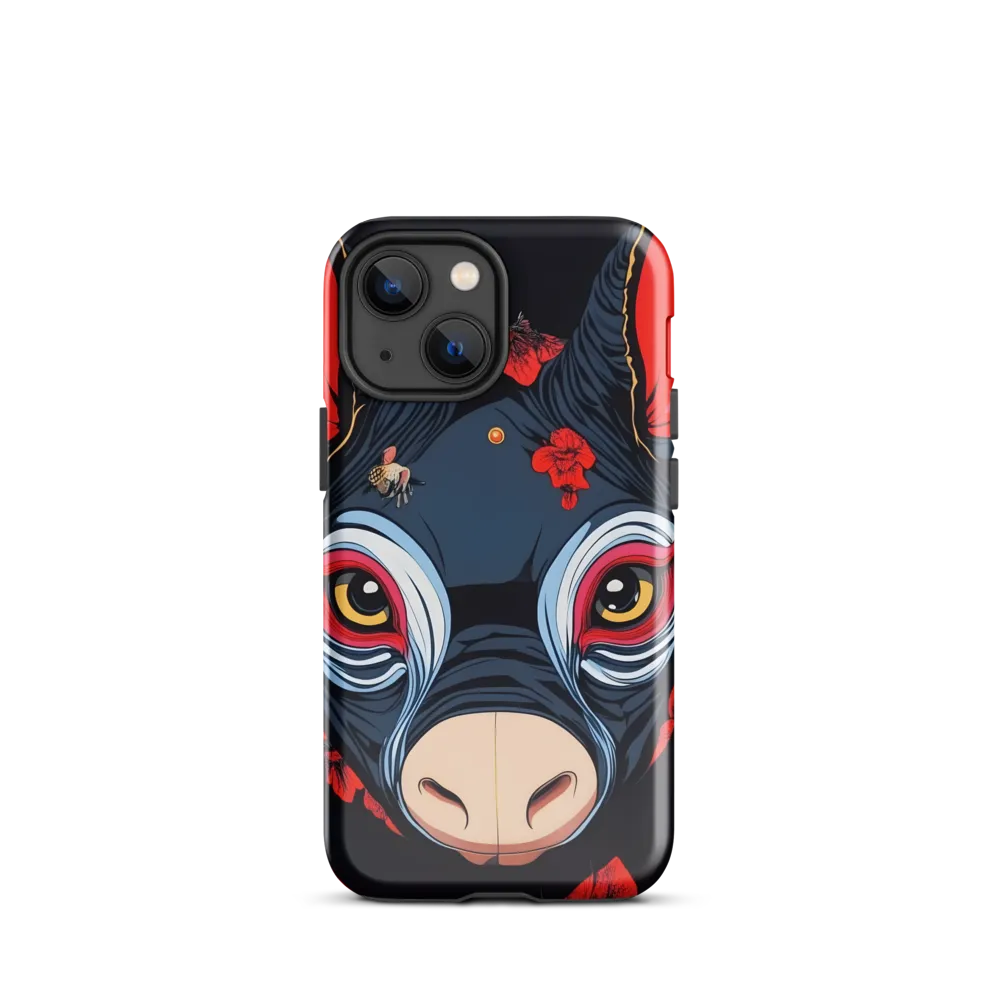 Mystical Bull with Floral Motifs