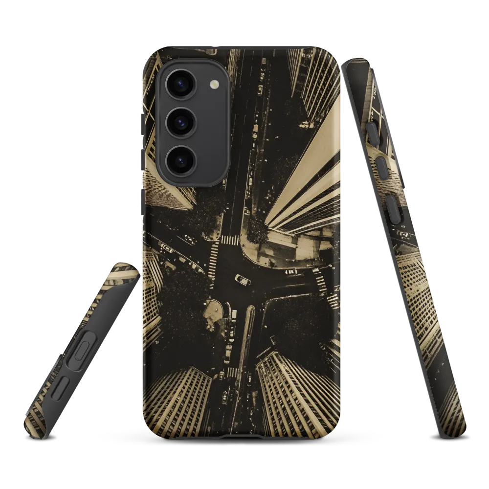 Urban Symphony: Aerial Perspective of City Life | Phone Case |  S23 Plus | Tough Case | Matte