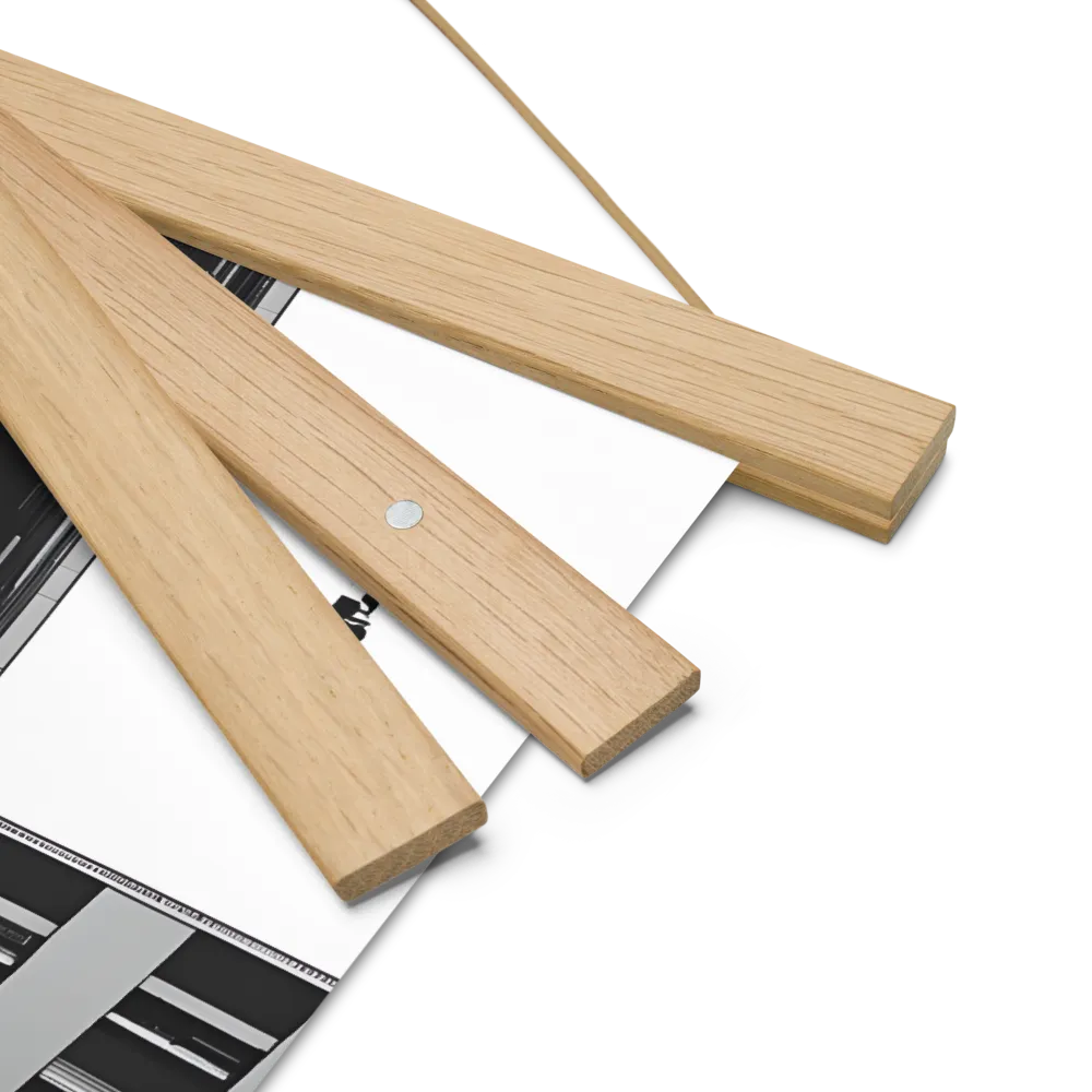 Urban Serenity from Above | Poster With Oak Wood Hanger | 14″×14″