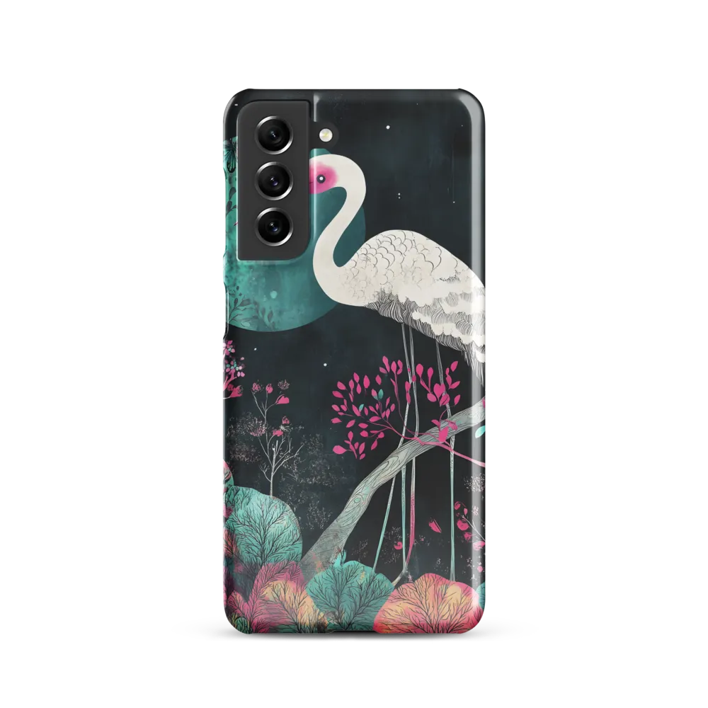 Ethereal Presence: Heron in a Floral Dreamscape