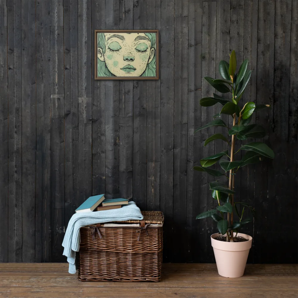 Beneath the Surface | Canvas with Brown Frame | 12″×16″