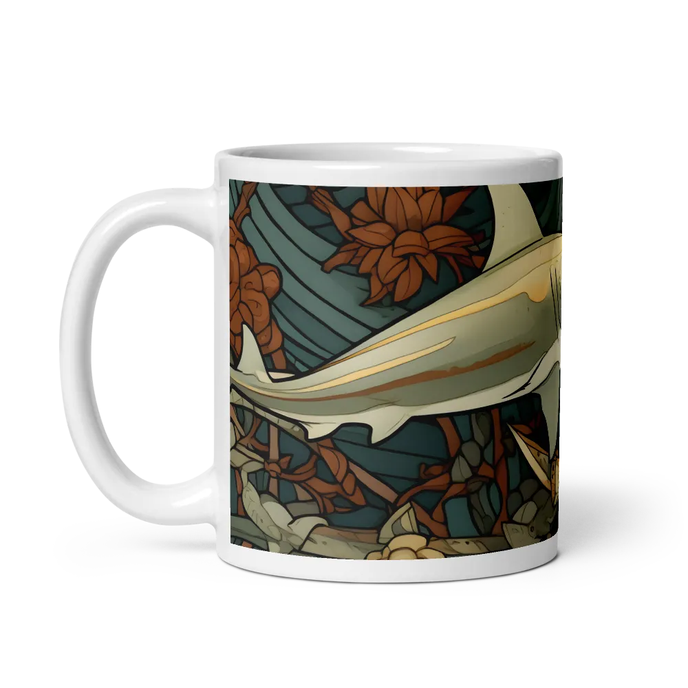 Dynamic Harmony of Sharks and Flora | Mugs | Multiple Sizes & Colors