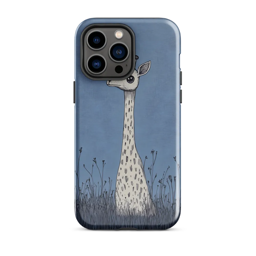Whimsical Giraffe in Blue