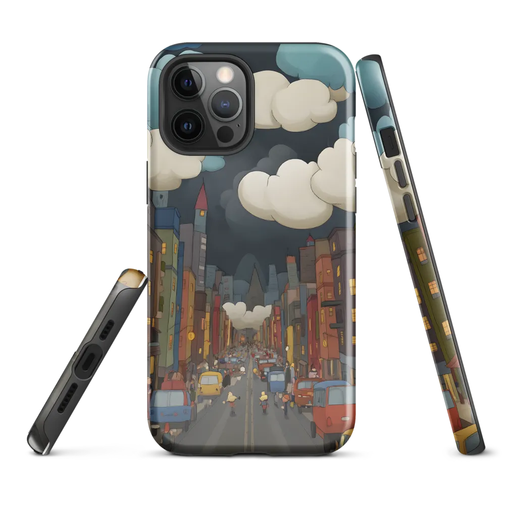 Urban Symphony: A City Awakens at Dusk | Phone Case |  12 Pro Max | Tough Case | Glossy