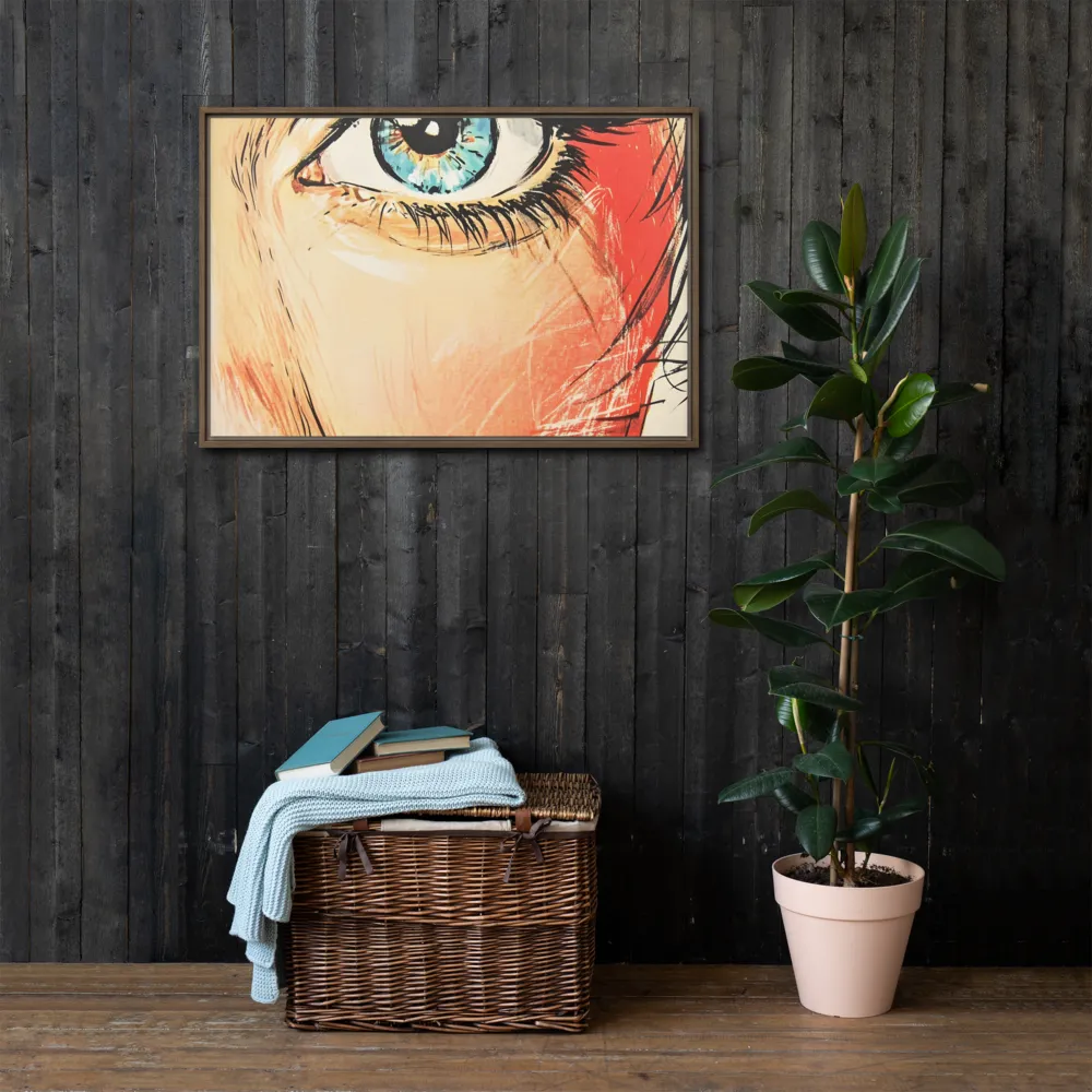 Gaze of Emotion | Canvas with Brown Frame | 24″×36″