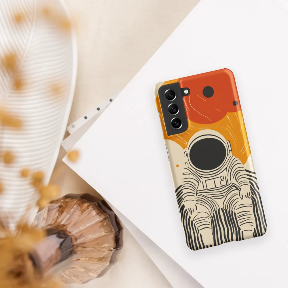Astronaut in Cosmic Thoughts | Phone Case |  S21 | Snap Case | Matte
